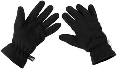 Mănuși Fleece cu Degete Negre MFH - Izolație Thinsulate™, Șnur Elastic