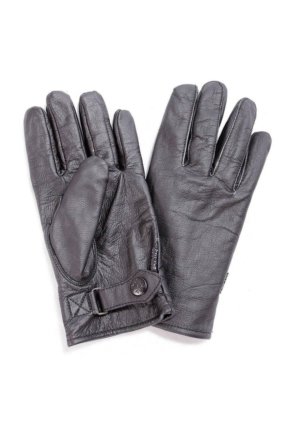 Mănuși Germane Căptușite din Piele – BLACK – Stil Clasic, Confort Termic
