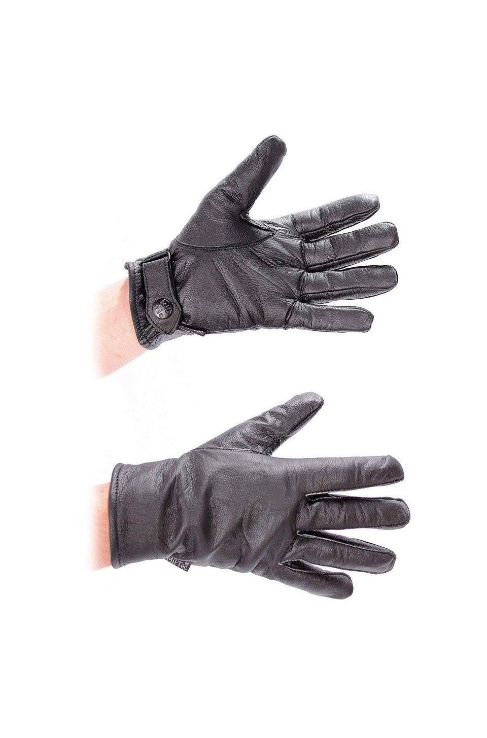 Mănuși Germane Căptușite din Piele – BLACK – Stil Clasic, Confort Termic