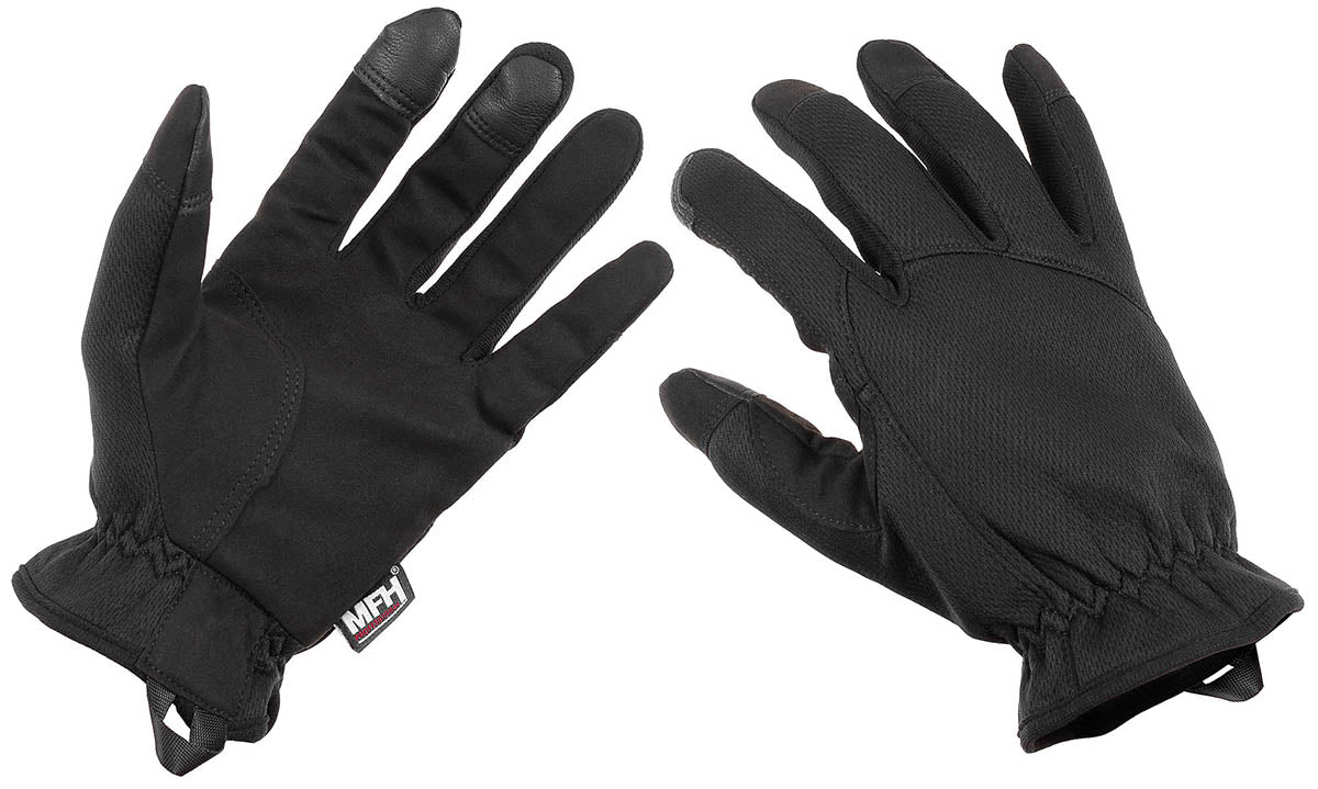 Mănuși Lightweight Negre MFHProfessional - Ușoare, Touchscreen