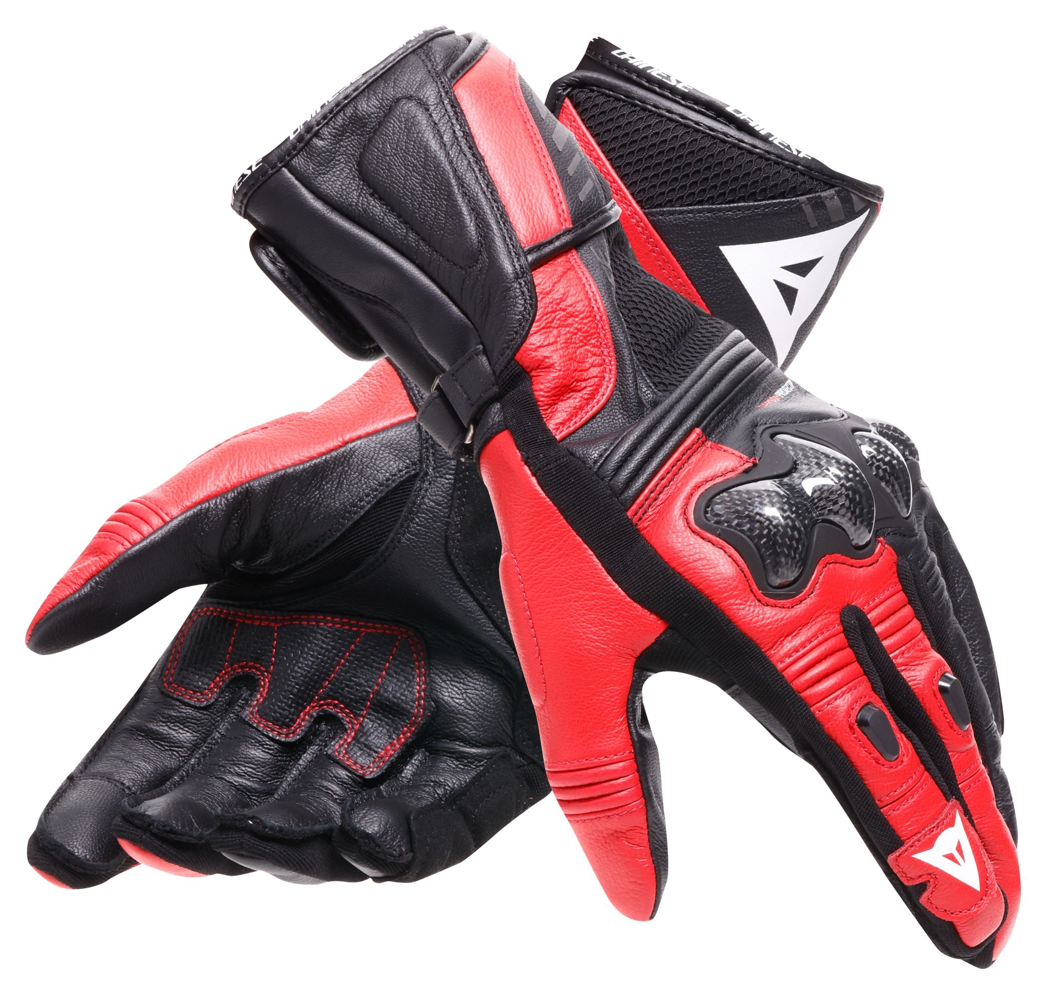 Mănuși Moto Dainese Reacto Carbon Lang - Protecție Carbon, Piele