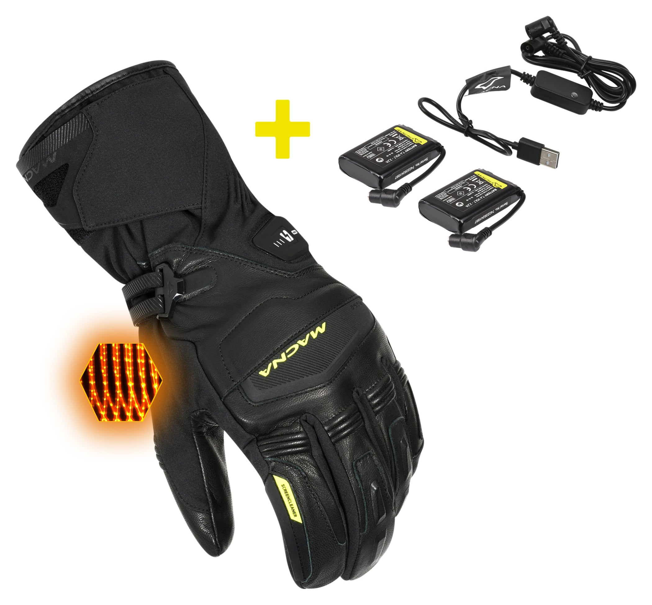 Mănuși Moto Încălzite Azra RTX Macna - Dual Power, Impermeabile