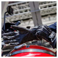 Mănuși Moto Piele Louis DL-GM-12 Maro - Stil Clasic Vintage
