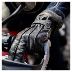 Mănuși Moto Piele Louis DL-GM-12 Maro - Stil Clasic Vintage
