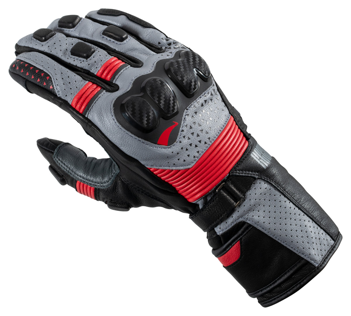 Mănuși Moto Sport Rekurv C-13.08 - Piele, Protecții Carbon