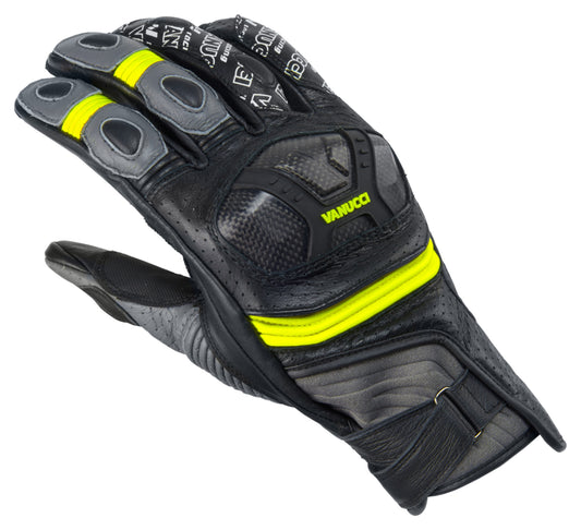 Mănuși Moto Vanucci Short Racing IV - Piele Cangur, Carbon
