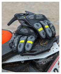 Mănuși Moto Vanucci Short Racing IV - Piele Cangur, Carbon