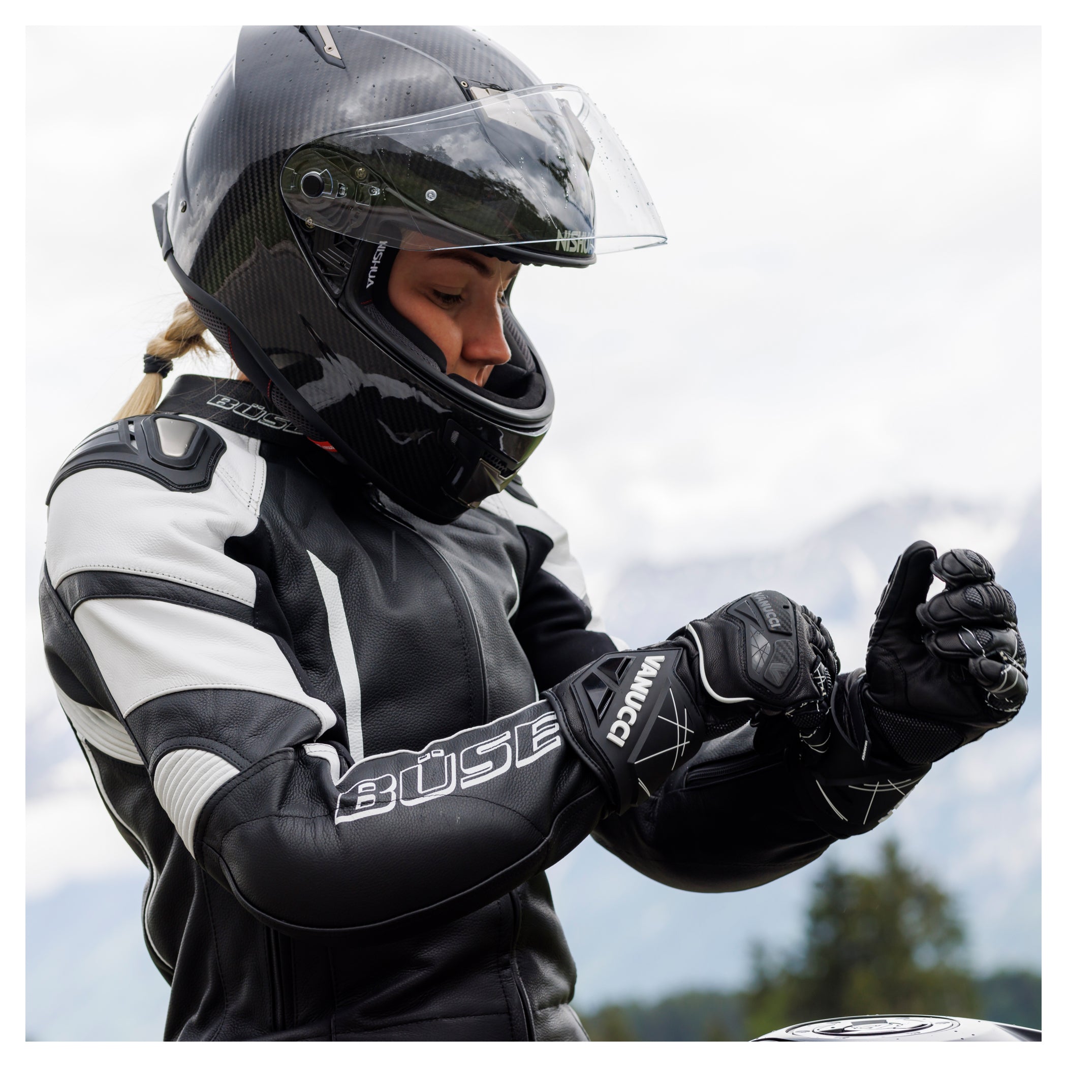Mănuși Moto Vanucci VSG-1 - Piele Cangur, Protecții Carbon