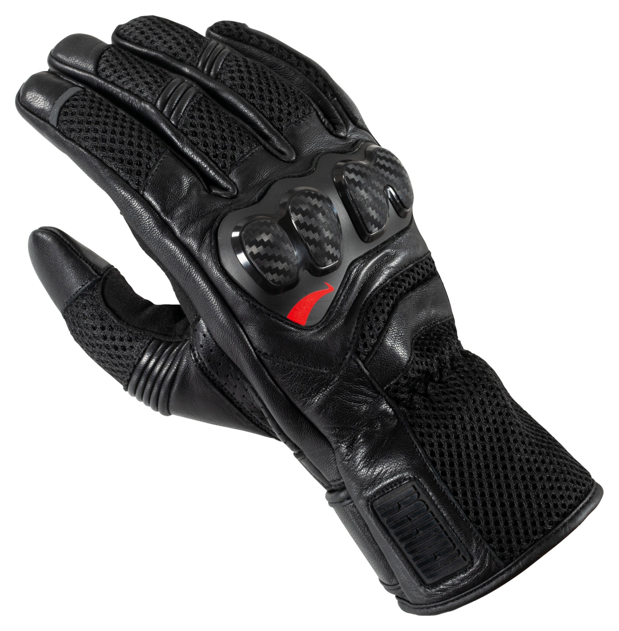 Mănuși Moto Vară C-13.04 Rekurv - Ventilație Carbon Piele