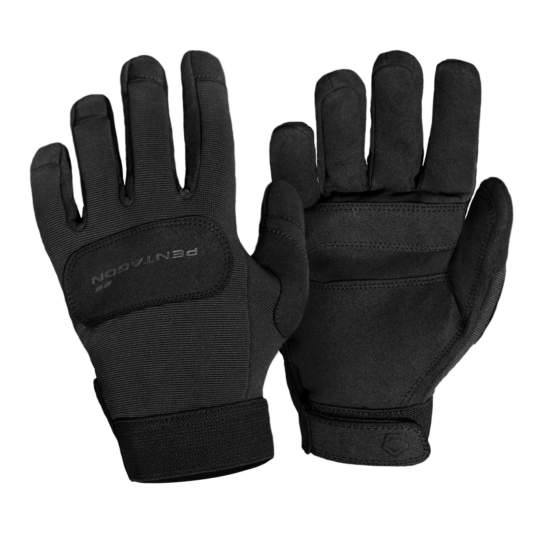 Mănuși Pentagon Duty Mechanic – Piele Întoarsă, Elastice, Negre