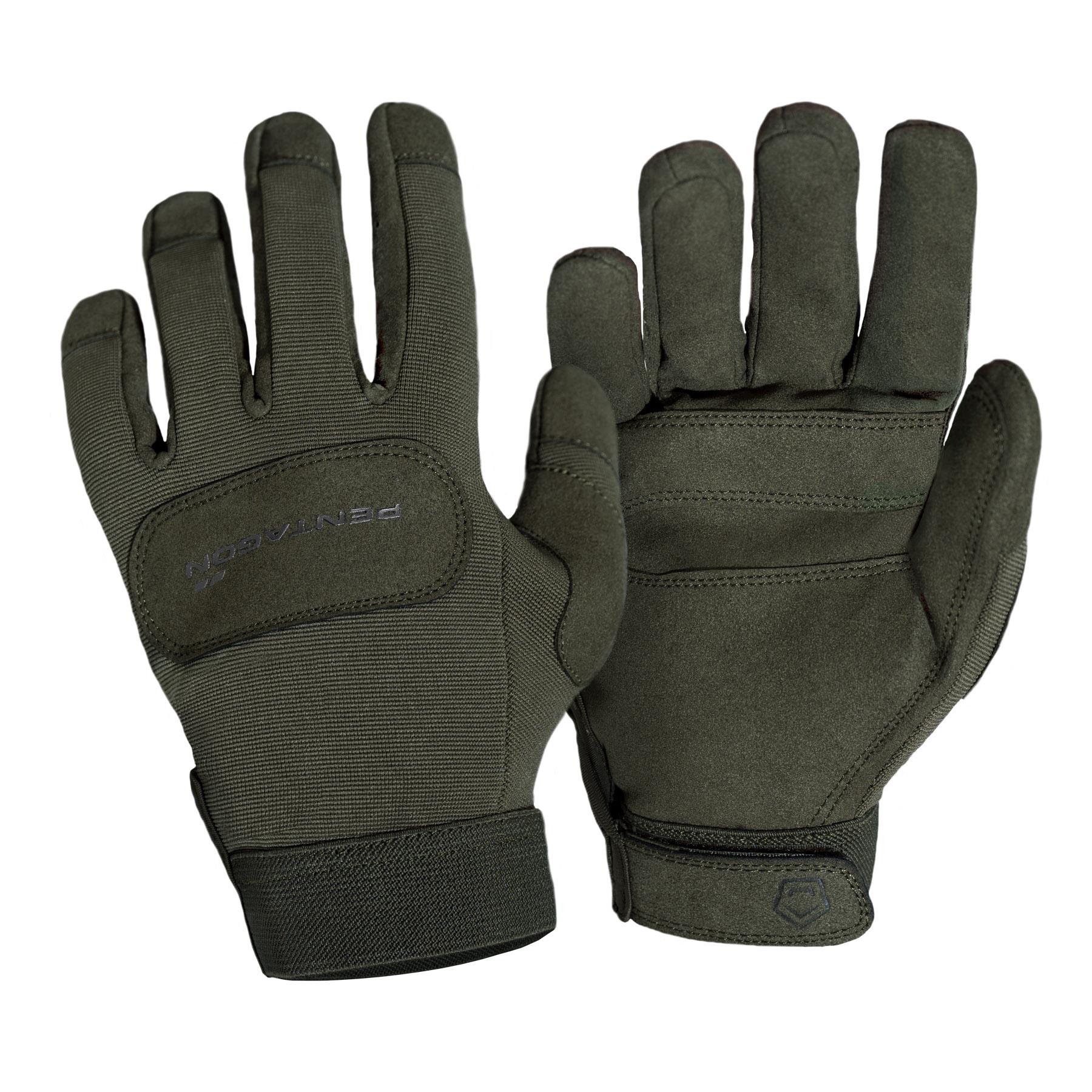 Mănuși Pentagon Duty Mechanic – Piele Întoarsă, Elastice, RAL 7013