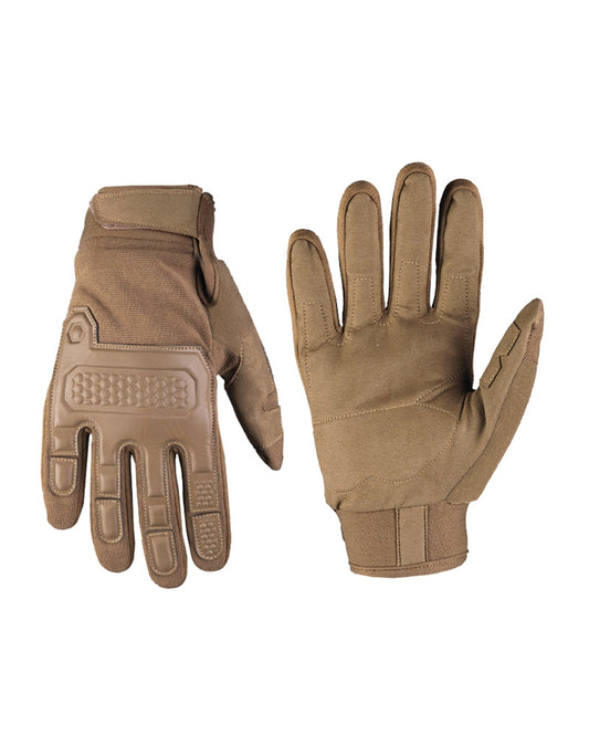 Mănuși Tactice Mil-Tec Warrior – Căptușeală EVA, Velcro, Coyote