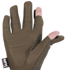 Mănuși Tactice "Mission" Coyote Tan MFHProfessional - Degete Pliabile, Protecții Carbon