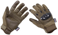 Mănuși Tactice "Mission" Coyote Tan MFHProfessional - Degete Pliabile, Protecții Carbon