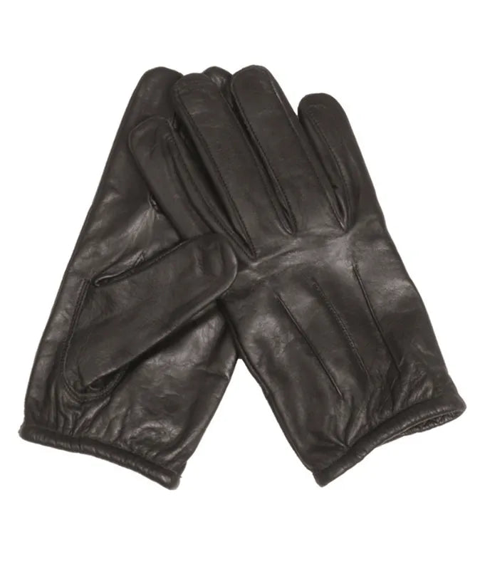 Mănuși Tactice Negre cu Căptușeală Kevlar® – Rezistență la tăiere, Protecție avansată, Piele naturală.