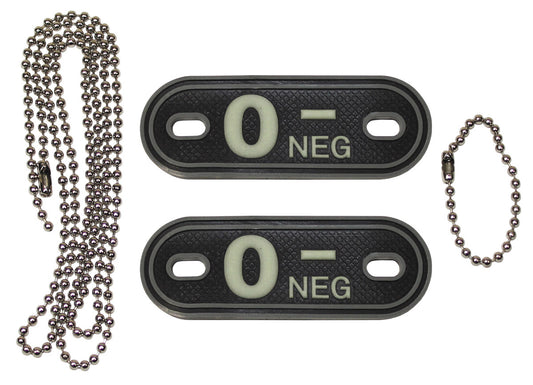 Marcaje Grupă Sanguină "O NEG" Fosforescente MFH - 100% Cauciuc, 3D