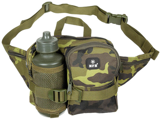 Marsupiu cu Bidon M 95 CZ camo MFH - Curea ajustabilă, Compartiment principal cu fermoar