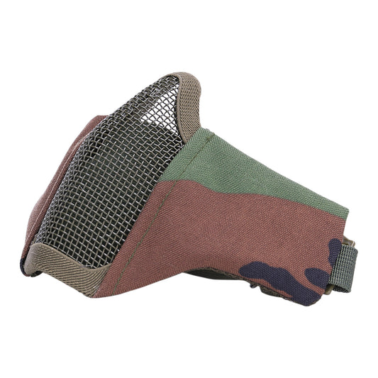 Mască Airsoft Nylon/Mesh Woodland - Protecție Fără Compromis