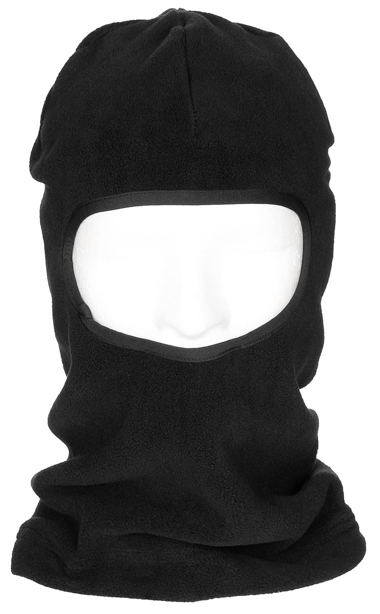 Mască Balaclava 1-Loch Negru MFH - 100% Poliester, Fleece