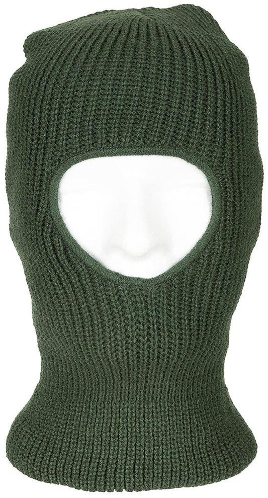 Mască Balaclava 1-Loch Oliv MFH - 100% Acrilic, Dublu Strat