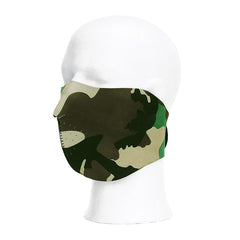 Mască Biker Half Face Camo Woodland - Protecție Tactică Superioră