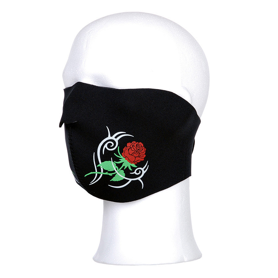 Mască Biker Half Face Roses #105 - Protecție și Atitudine Distinctivă