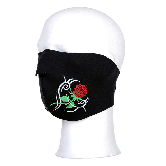 Mască Biker Half Face Roses #105 - Protecție și Atitudine Distinctivă
