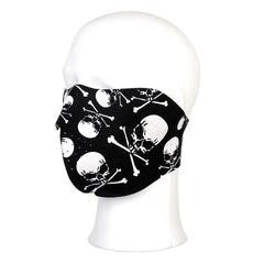 Mască Biker Half Face Skull and Bones #114 - Protecție & Atitudine Brutală