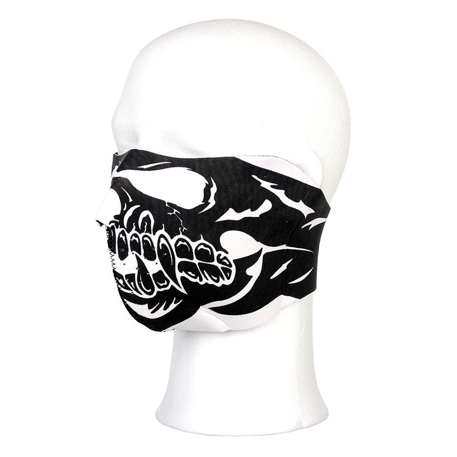 Mască Biker Skull Big Mouth #110 Negru - Stil Agresiv & Protecție Supremă