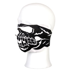 Mască Biker Skull Big Mouth #110 Negru - Stil Agresiv & Protecție Supremă
