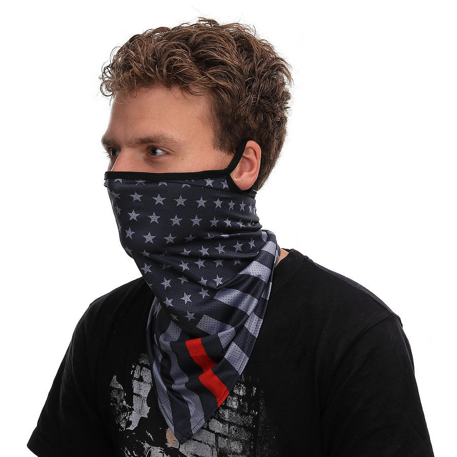 Mască Facială cu Buclă Ureche USA gri style 3 - Protecție Tactică Esențială