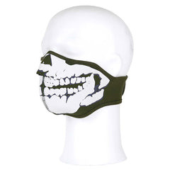 Masca Faciala Neopren Skull 3D Verde - Protectie Tactica Avansata