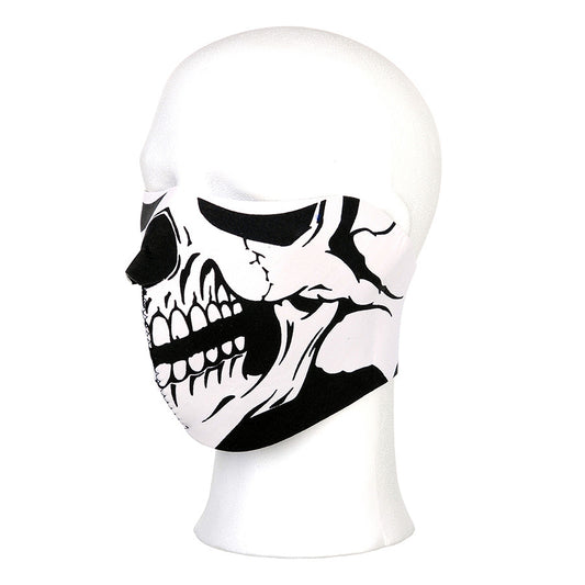 Mască Moto Biker Half Face White Skull #115 Military-Shop - Atitudine De Neoprit