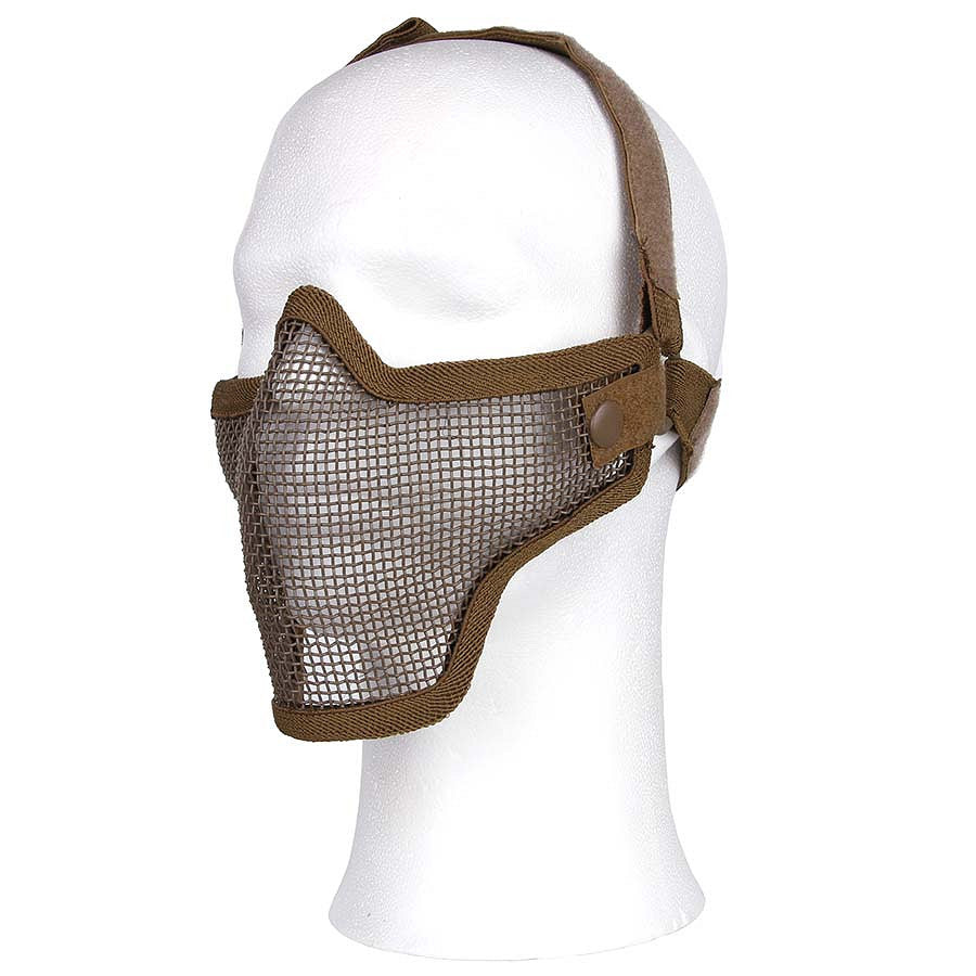 Mască Protecție Airsoft Khaki - Siguranță Completă pe Teren