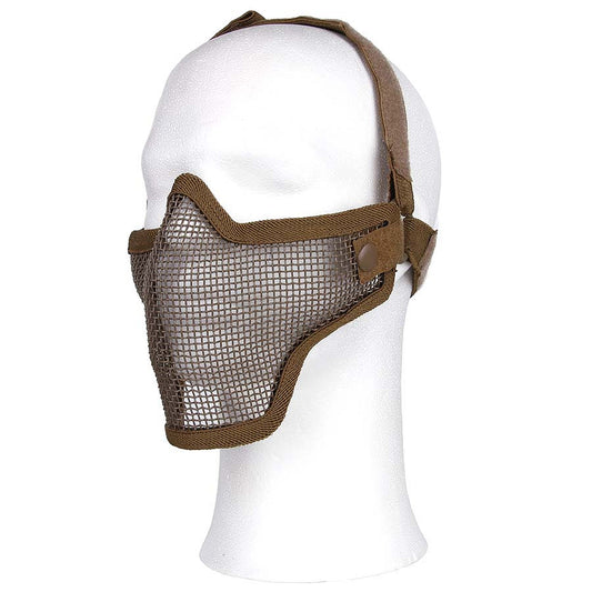 Mască Protecție Airsoft Khaki - Siguranță Completă pe Teren