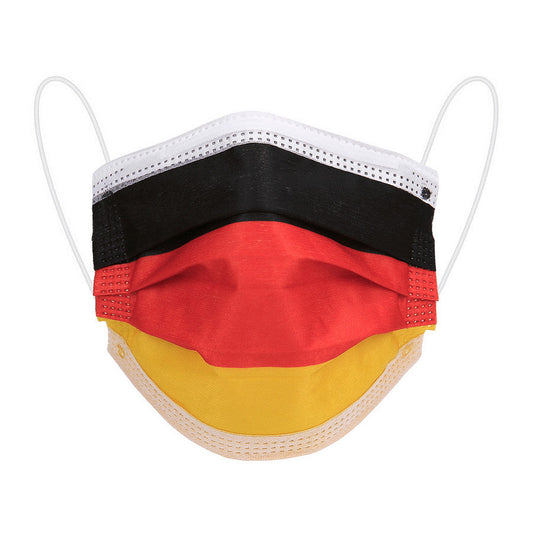 Măști Faciale Tactice Germania - Imprimat | 3 straturi, Anti-praf