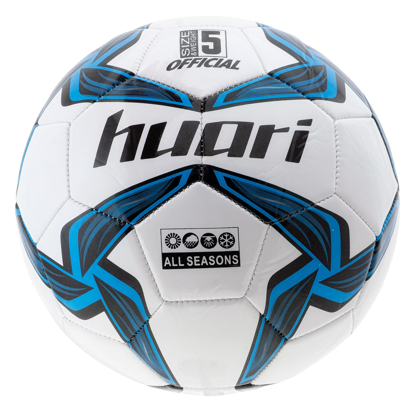 Minge Fotbal NAZARE HUARI - Mărime 5, Cusătură Mașină, PVC Durabil - 1