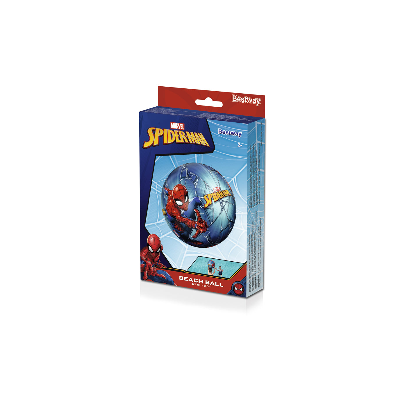 Minge Gonflabilă Plajă SPIDER-MAN BESTWAY - Ø 51 cm, Grafică Spider-Man - 5
