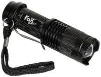 Mini Lanterna "Mini" Negru FoxOutdoor - 1 LED Alb, Corp Aluminiu Robust