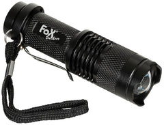 Mini Lanterna "Mini" Negru FoxOutdoor - 1 LED Alb, Corp Aluminiu Robust