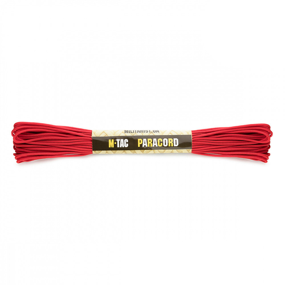 Minicord Paracord 15m M-Tac - Roșu, 120kg Rezistență