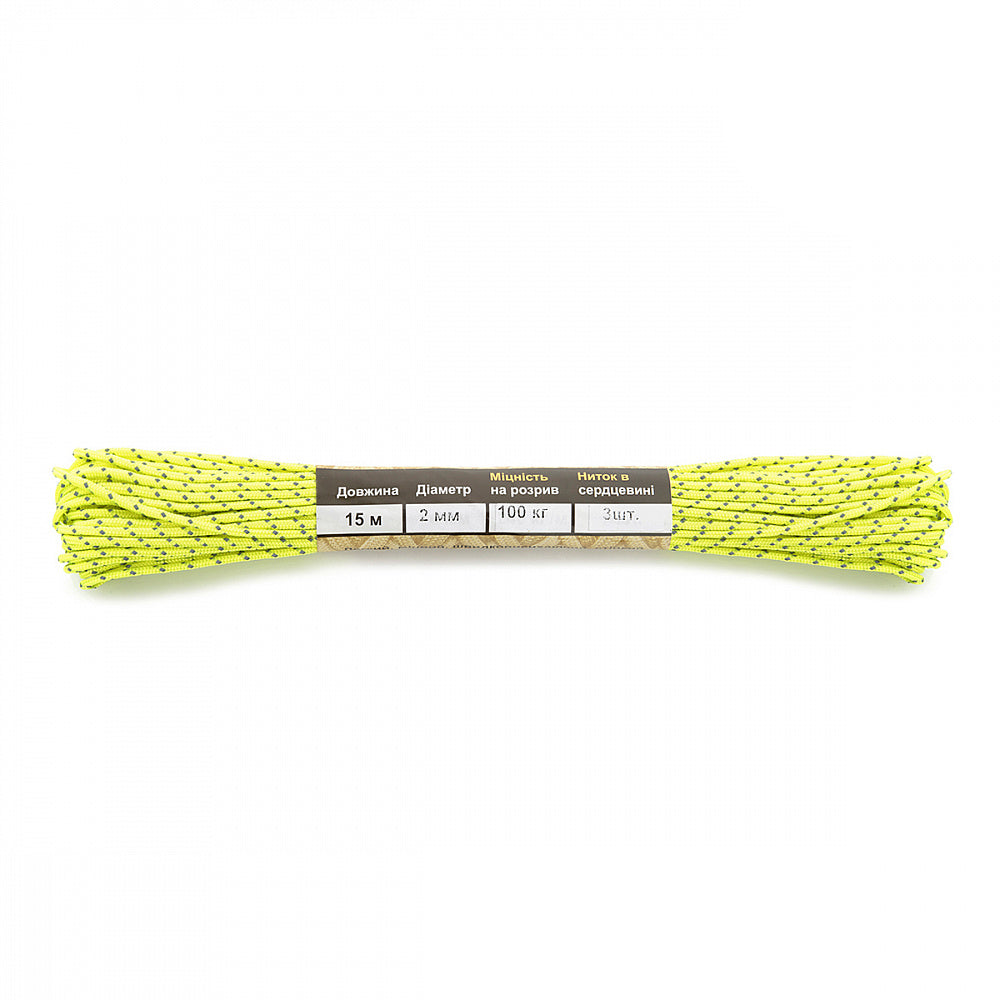 Minicord Paracord M-Tac Reflective Neon Yellow 15m