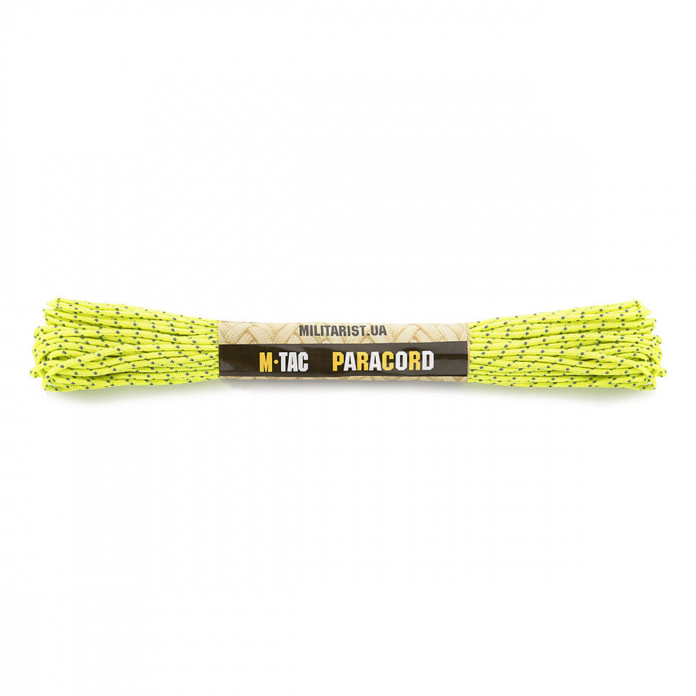 Minicord Paracord M-Tac Reflective Neon Yellow 15m