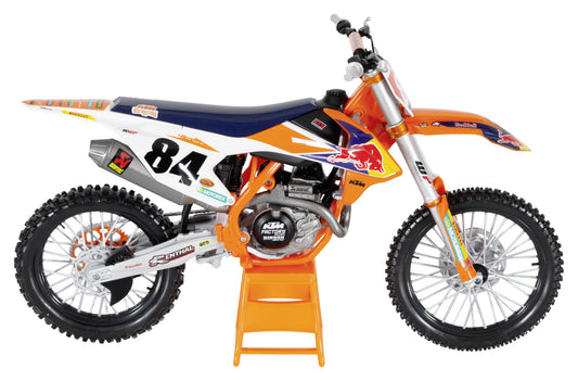 Model Miniatură KTM SX-F 450 Factory Red Bull - Scară 1:6
