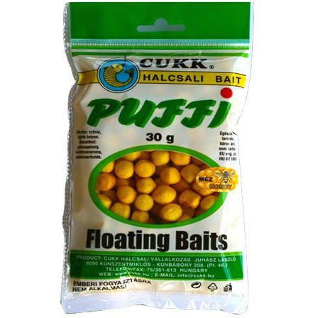 Momeală Cârlog Cukk Puffi Mare Miere 40g - Atractant Puternic Pește