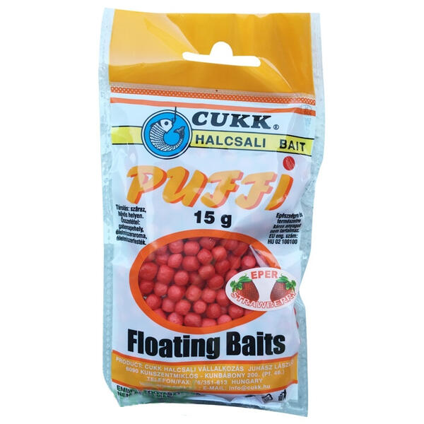 Momeală CUKK Puffi Capsuni 15g - Plutitoare, Atractant Intens - 1