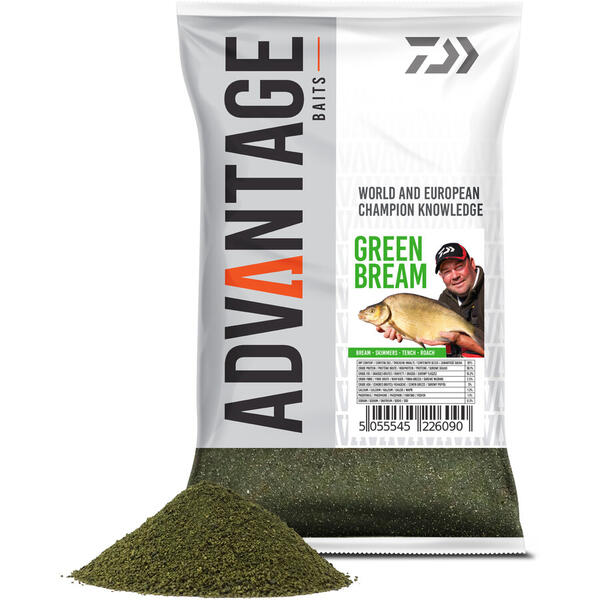 Momeală Nada Green Bream DAIWA - 1kg, Aroma Crap Verde