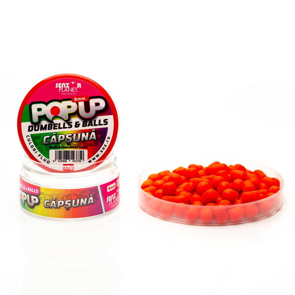 Momeli Cârlig Senzor Pop-Up Krill Căpșună 6mm - Atractivitate Maximă