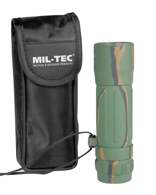 Monocular Mil-Tec 10x25 – Câmp Vizual 101 m/1000 m, Woodland