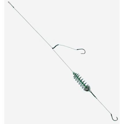 Montură Crap 2 Cârlige ARROW INT. - Fir Textil 0.25mm, Gata de Acțiune